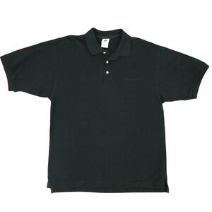 Columbia Polo Shirt Mens Large Black Adult Pullover Short Sleeve Collar Casual
